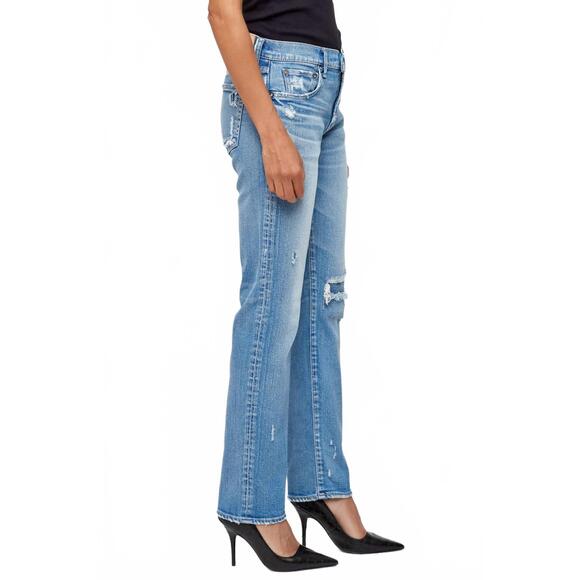 NEW MOUSSY fairview slim straight jean in light blue